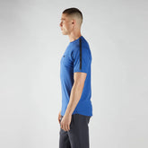 desel crew neck royal blue desal badge on shoulder tee shirt for men